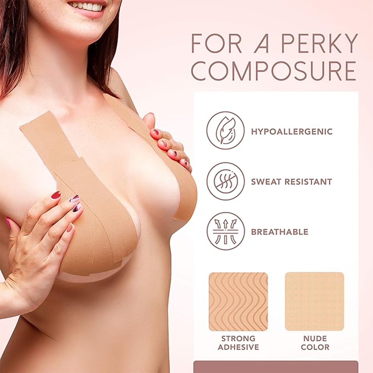 Skin-friendly body tape roll for customizable length and comfortable wear