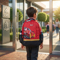 Large 19-inch kids' school bag with vivid car design