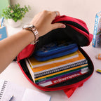 Colorful, sporty car print school bag for active kids