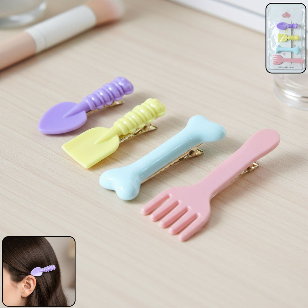 Cartoon food shaped hair clip featuring a bone design