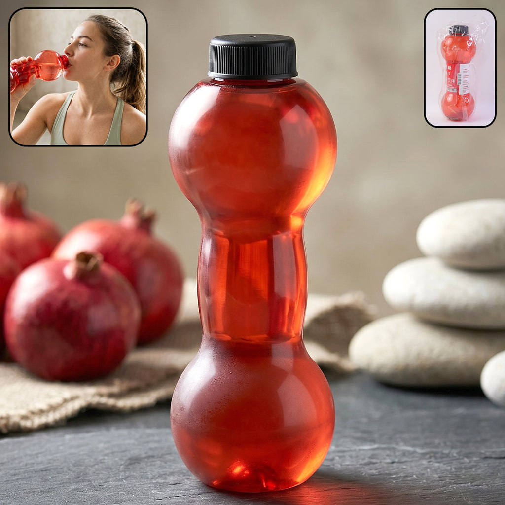 Ergonomic grip of the dumbbell shaped 550ML water bottle
