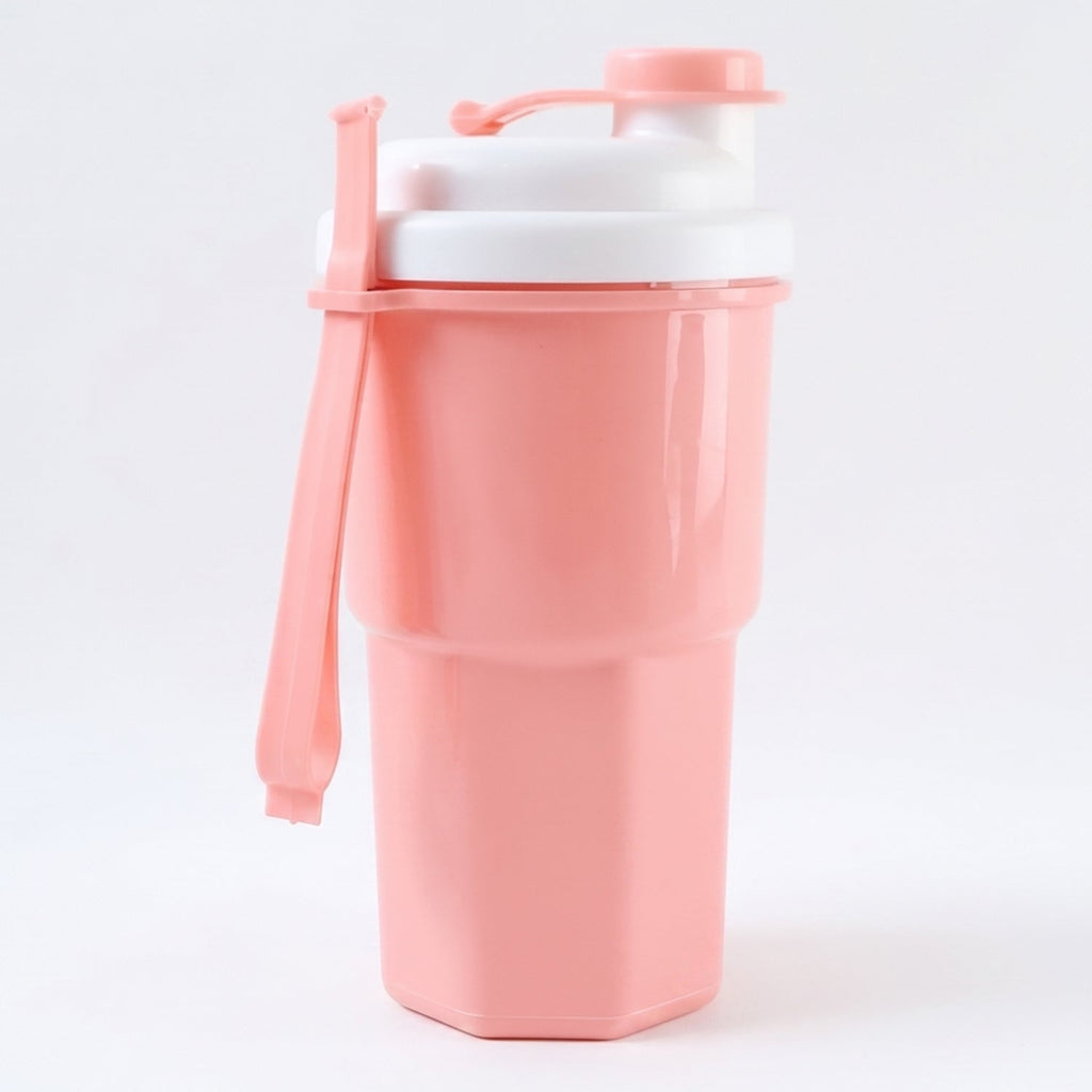 gym shaker bottle with secure flip lid for smoothies