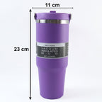 Large capacity 890ML travel mug with tapered base fits car cup holders