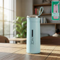 Glass water bottle with leak proof lid and 400 ML capacity