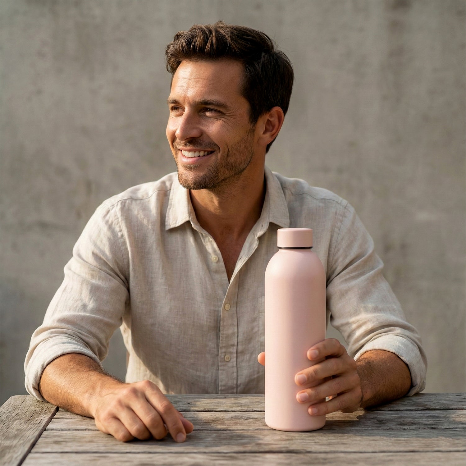 Compact 500 ml pink stainless steel water bottle ideal for hydration on the go