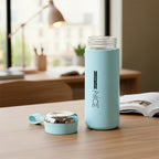Compact 400 ML leak proof glass flask water bottle
