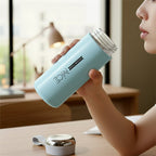 Vacuum flask style glass water bottle with secure leak proof lid