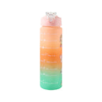 School water bottle with motivational design and leakproof lid for daily hydration