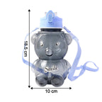 Close-up of kids water bottle sip straw and flip lock lid