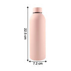Pink insulated water bottle with stainless steel body for hot and cold drinks