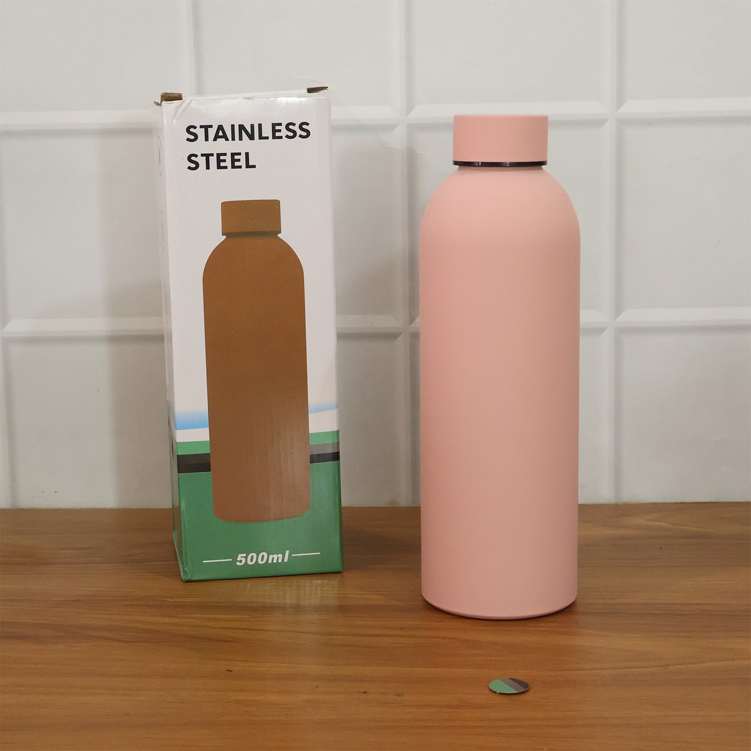 Modern design pink insulated stainless steel bottle for office and gym hydration