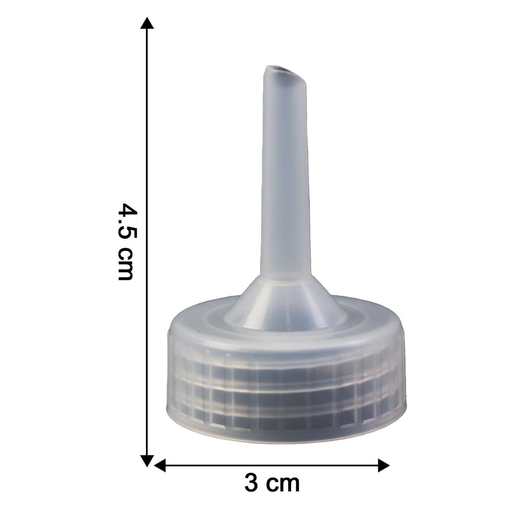 Size comparison of hot water bag inject cap with clear design