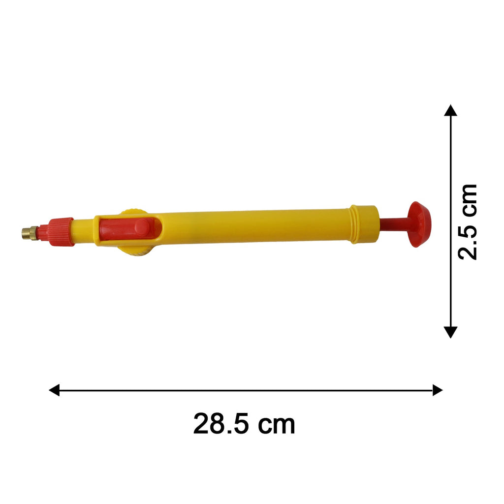Components of the bottle sprayer laid out for size reference.