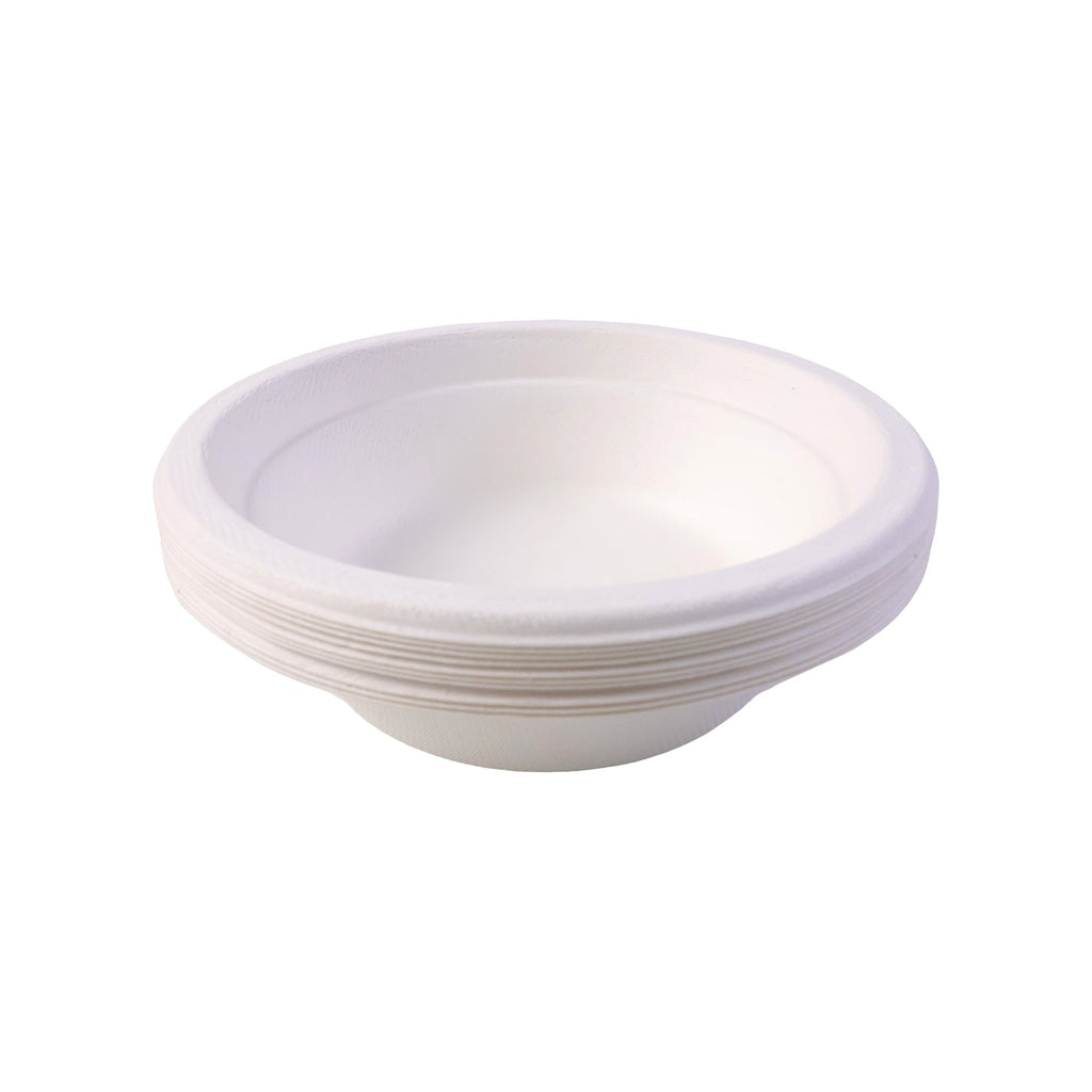 Stacked Vegnar disposable food bowls for compact storage