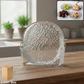 Crystal glass snack serving plates set with 9 compartments and serving tray
