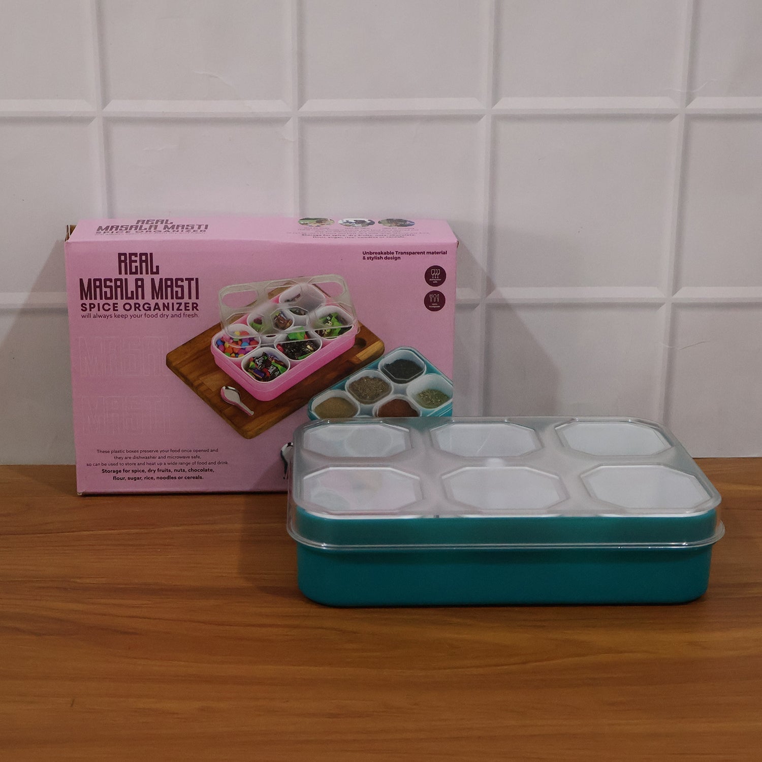 home spice storage container for kitchen organization