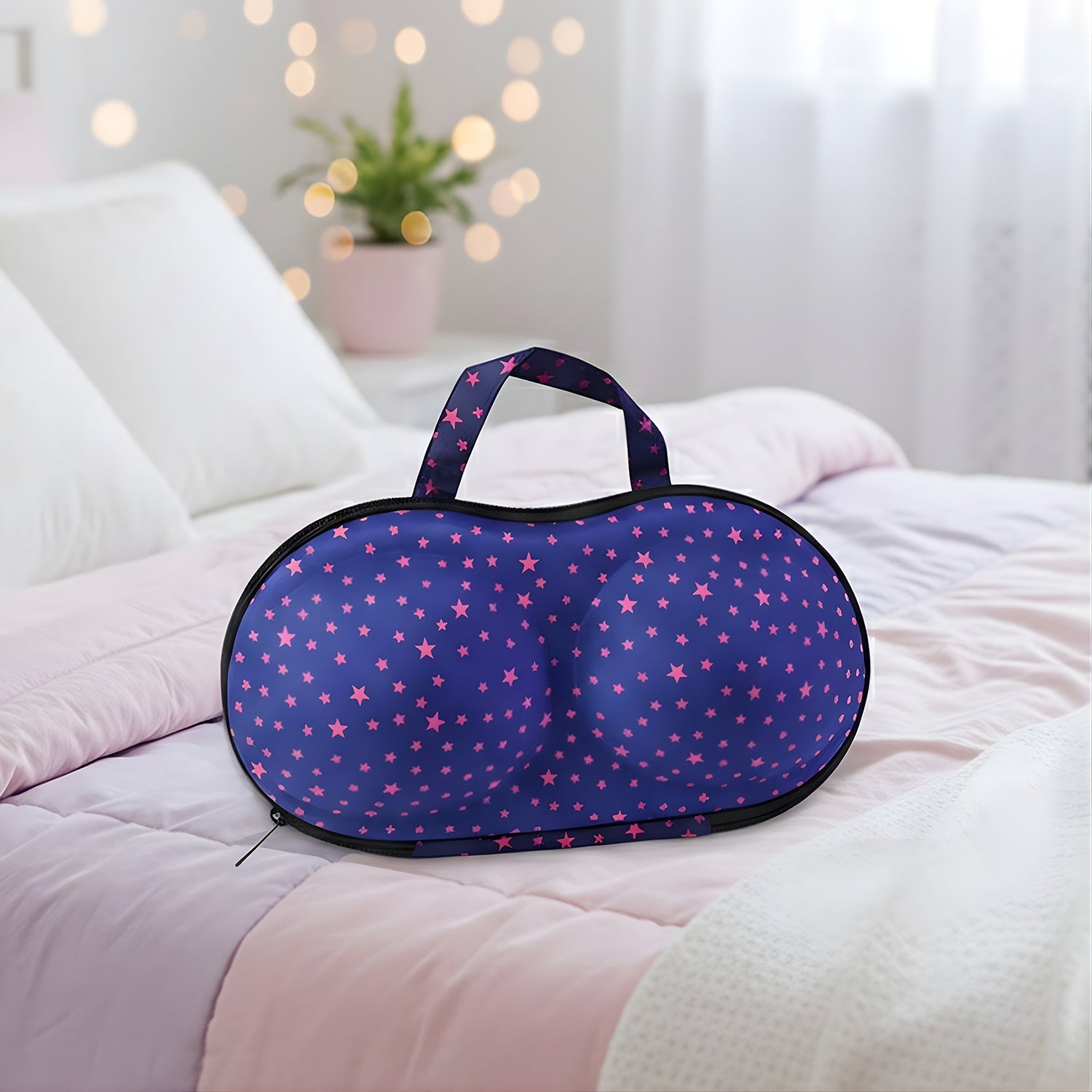 Innerwear travel case protecting padded bras while stored