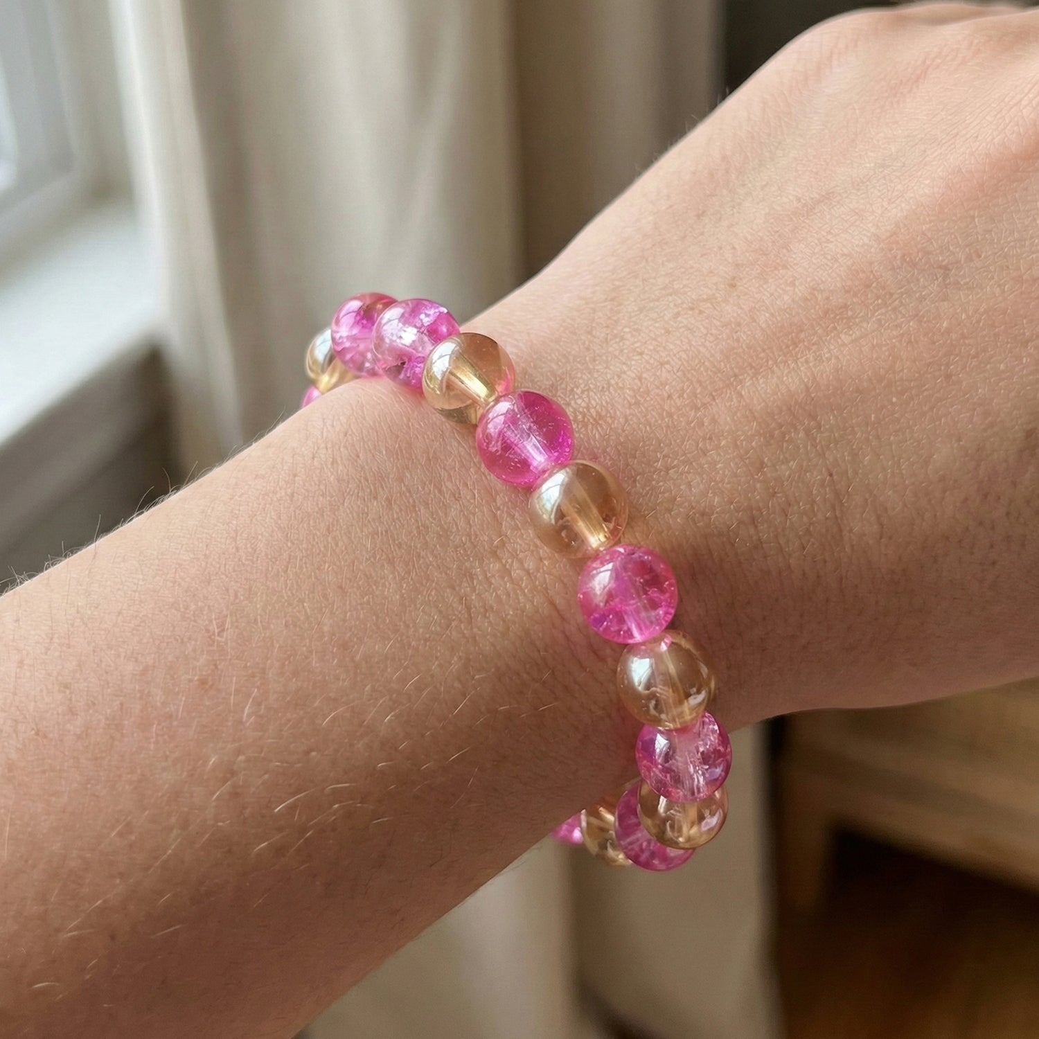 Additional view of elegant crystal stretch bracelet accessory