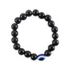 Alternate angle highlighting crystal bead shine on stretch bracelet