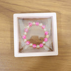 Crystal beaded stretch bracelet worn on wrist for style inspiration