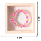 Size chart for dual-tone crystal beaded stretch bracelet