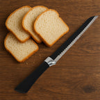 Professional quality serrated bread knife with 32 cm blade