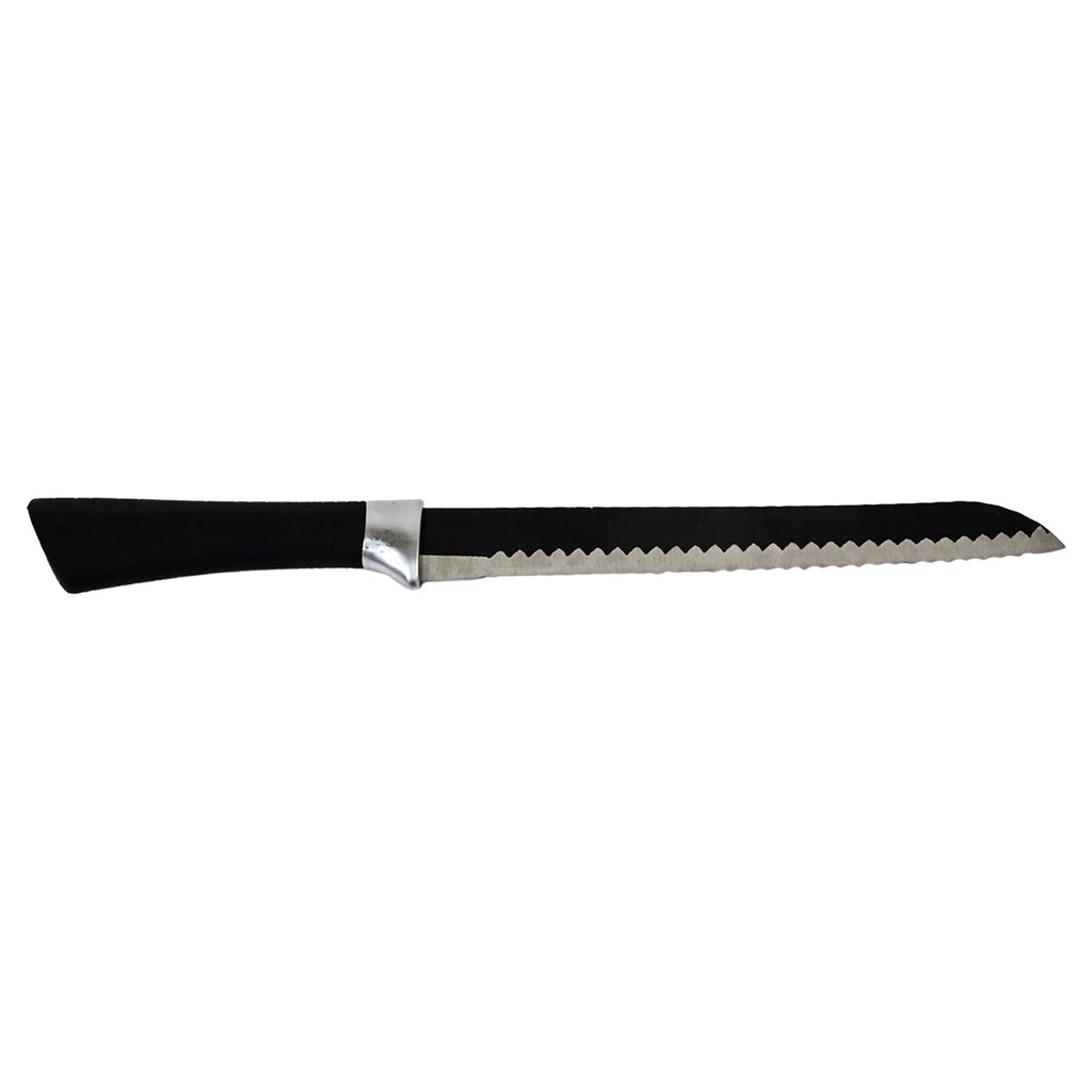 Bread knife featuring ergonomic easy grip handle for safe cutting