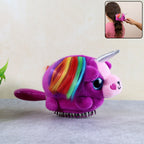 Kids Unicorn Hair Brush with a vibrant rainbow mane and soft bristles