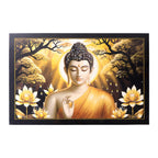 Framed Lord Buddha painting enhancing positivity and peace in home or yoga studio