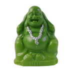 Kids and adults laughing Buddha piggy bank for wealth