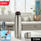 Stainless steel insulated water bottle for hot and cold beverages, 1000ML capacity