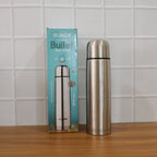 Vacuum insulated water bottle in use outdoors during fitness and trekking activities