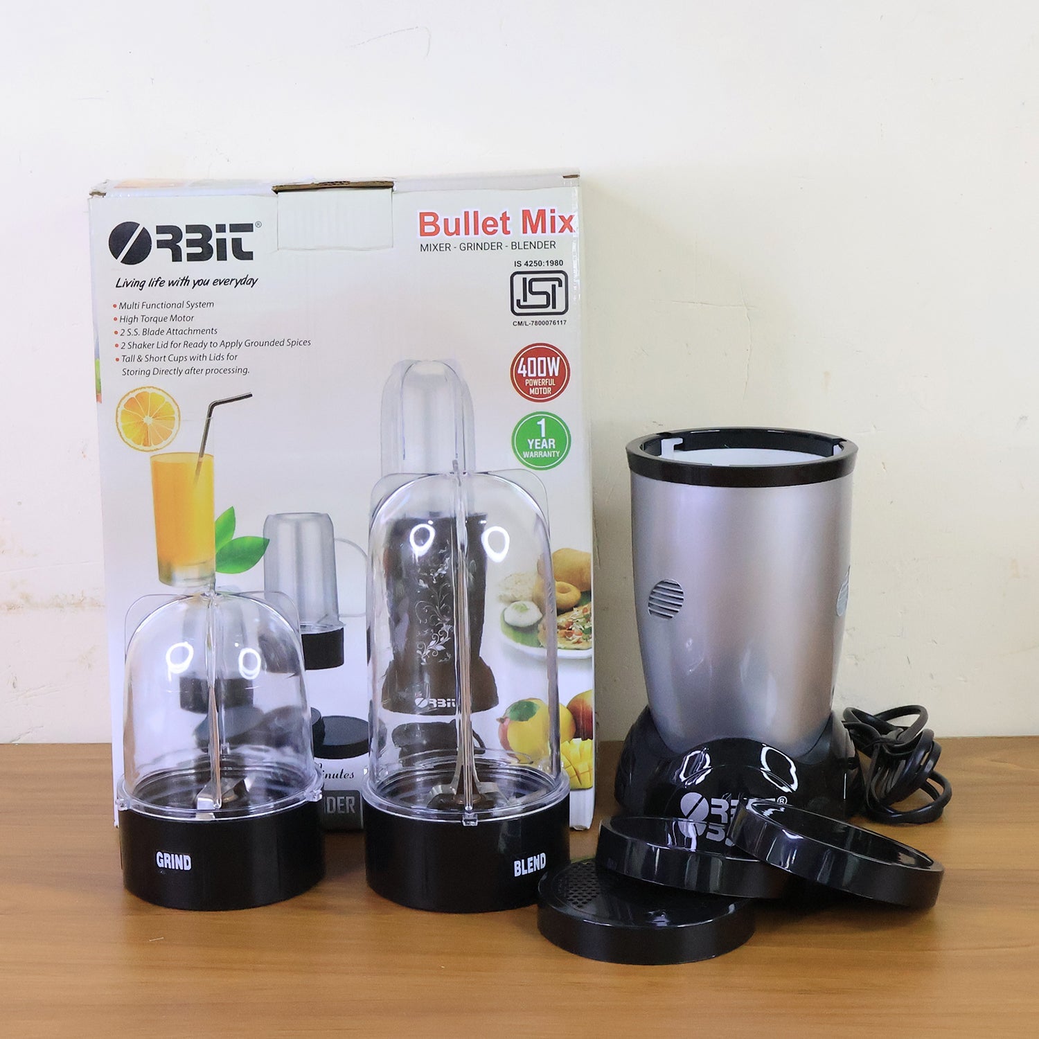 Orbit bullet mixer live image displaying compact design perfect for kitchens