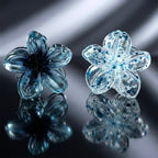 Hair clip accessory showing glossy floral pattern and secure grip