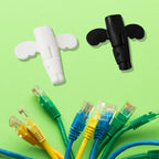 Angel-shaped silicone protector designed for smartphone data cables.