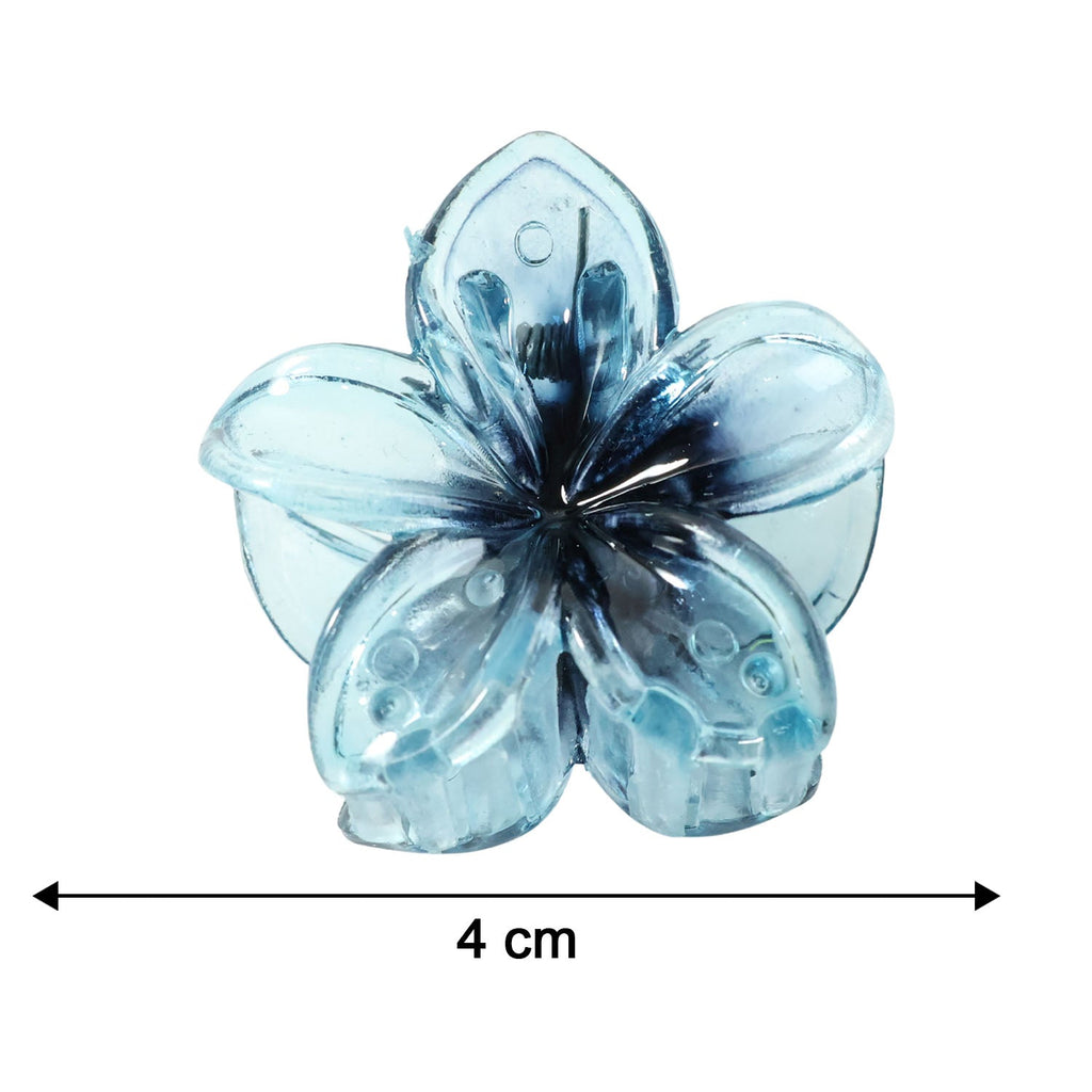 Floral hair clip size comparison with ruler