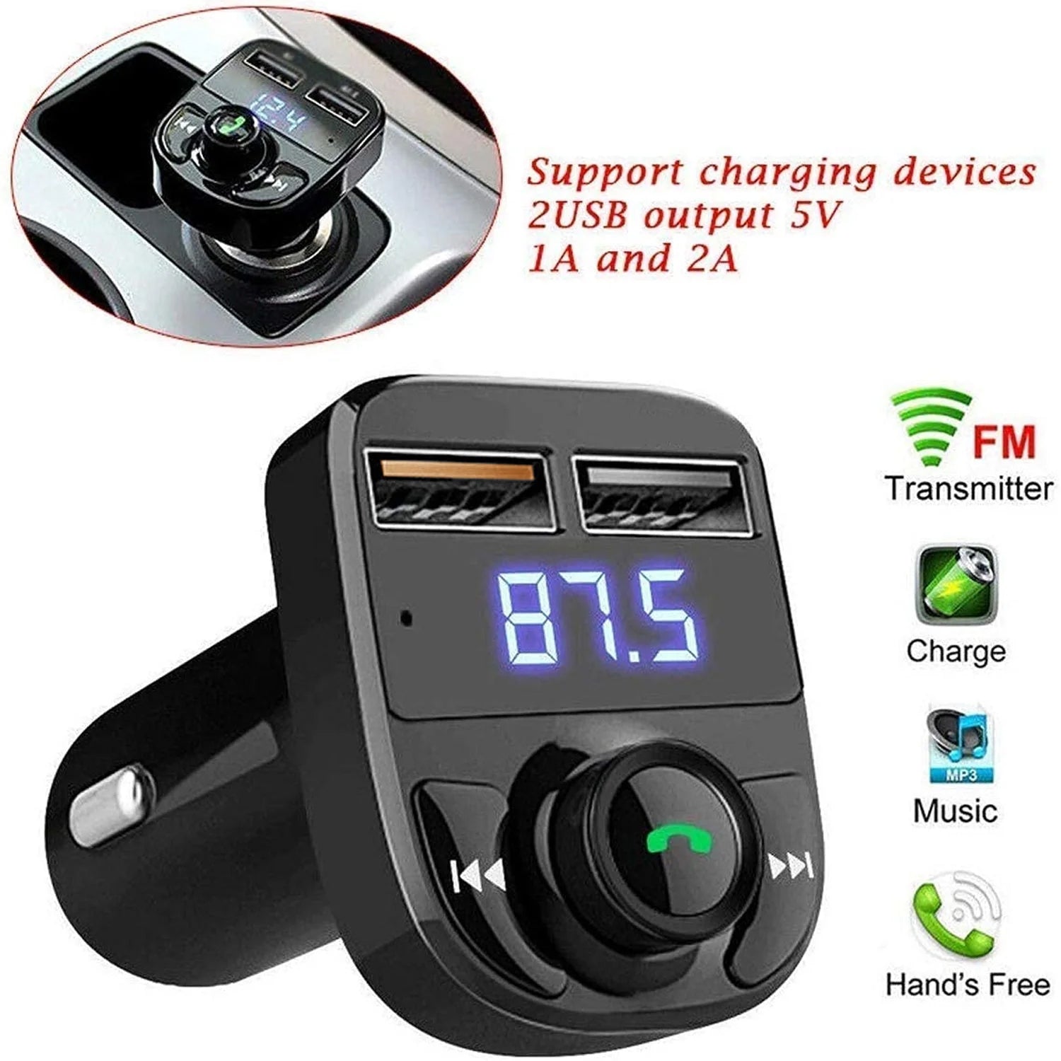 Fast charge car mount for smartphones