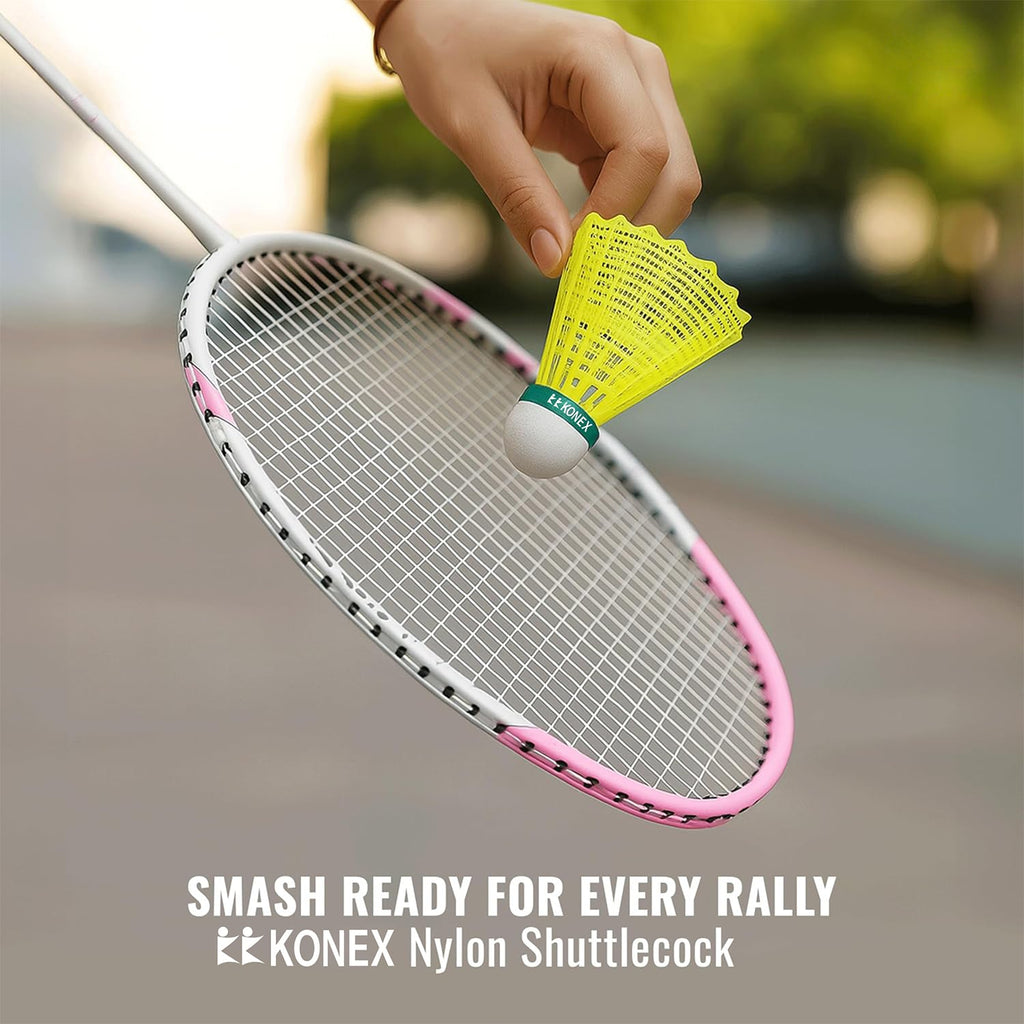 Plastic shuttlecock with high flight stability for recreational badminton