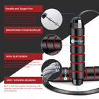 Close-up of ergonomic foam padded handles of skipping rope