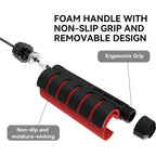 High-speed skipping rope showing foam padded handles for comfort