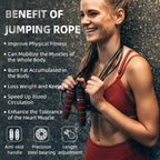 User working out with high-speed skipping rope foam handles