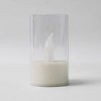 Set of flickering LED flameless candles enhancing décor for events