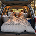 Air mattress set for car use during outdoor adventures