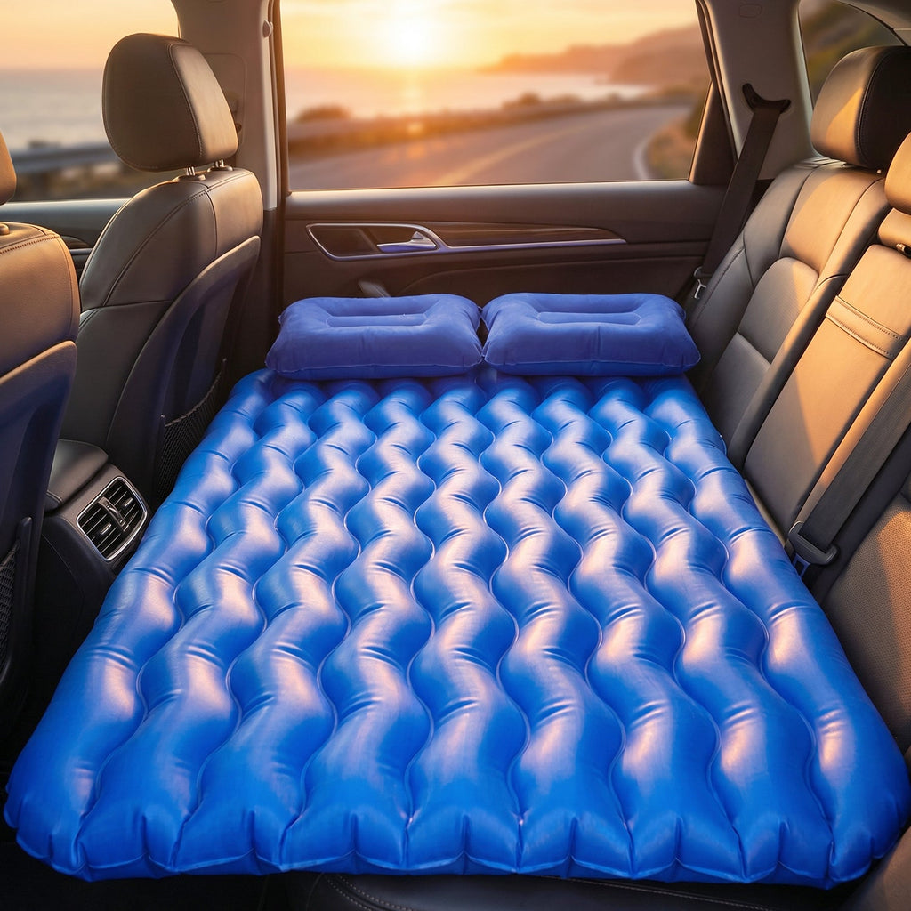 Folded portable car air mattress for storage