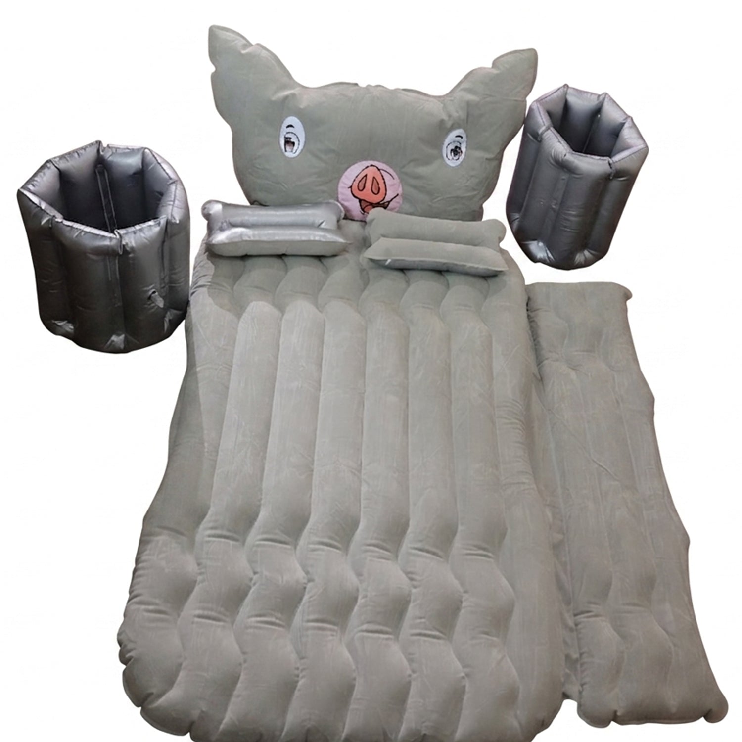 Inflatable car air mattress providing comfortable sleeping space in vehicle
