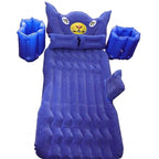 Portable inflatable car mattress with comfortable cushions