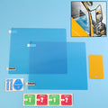 Anti-fog mirror protection film applied to car side mirror for clear visibility