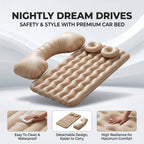 Car air mattress shows fit on back seat