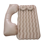 Inflatable air mattress for car back seat with pillows