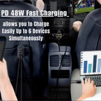 RGB LED car USB charging adapter for smartphones